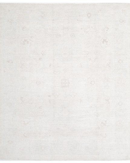 Hand Knotted Oushak Wool Rug 8' 1" X 9' 6"