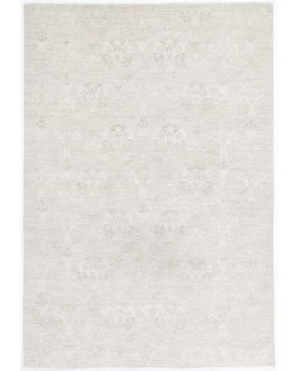 Hand Knotted Serenity Wool Rug 4' 6" X 6' 8"