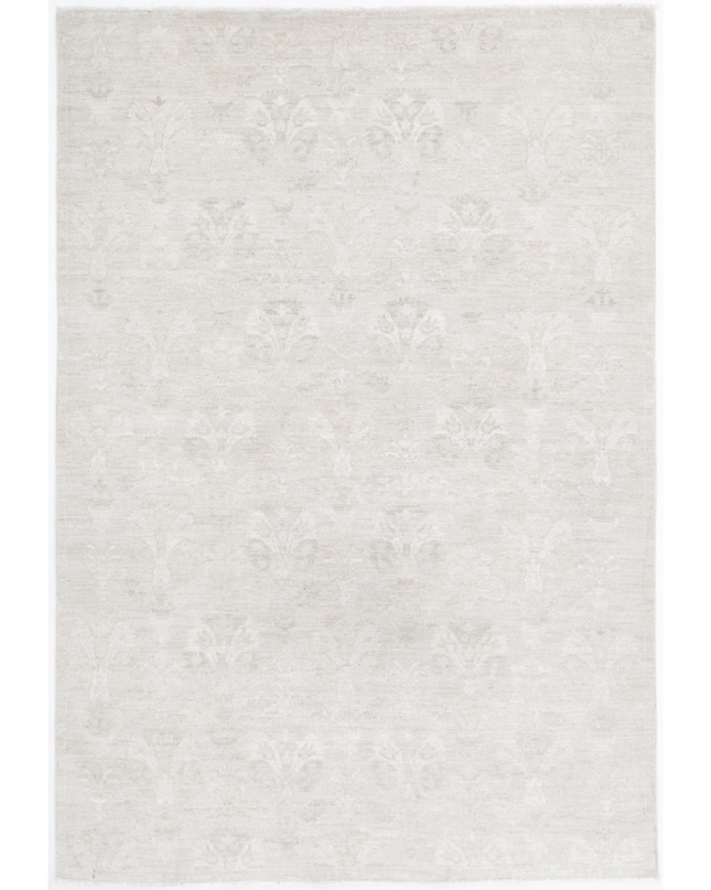 Hand Knotted Serenity Wool Rug 4' 6" X 6' 8"