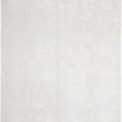 Hand Knotted Oushak Wool Rug 8' 1" X 9' 5"