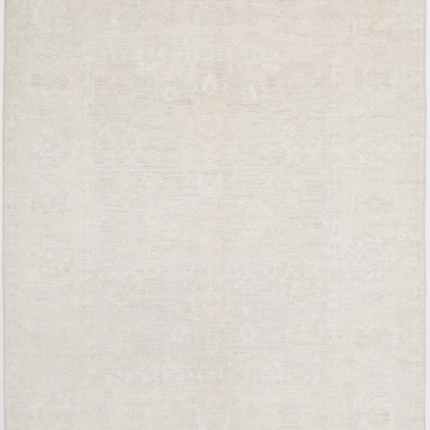 Hand Knotted Oushak Wool Rug 8' 3" X 9' 8"