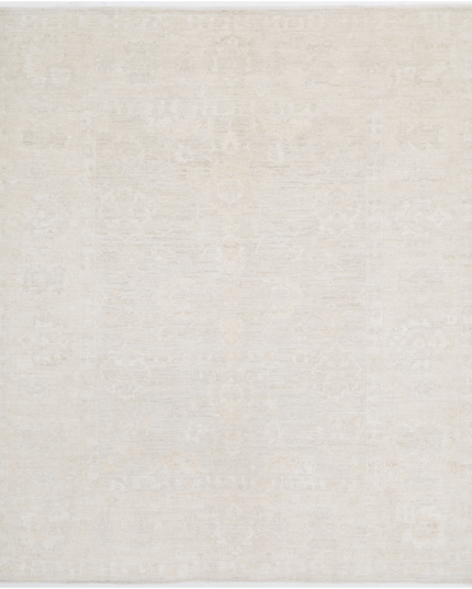 Hand Knotted Oushak Wool Rug 8' 3" X 9' 8"