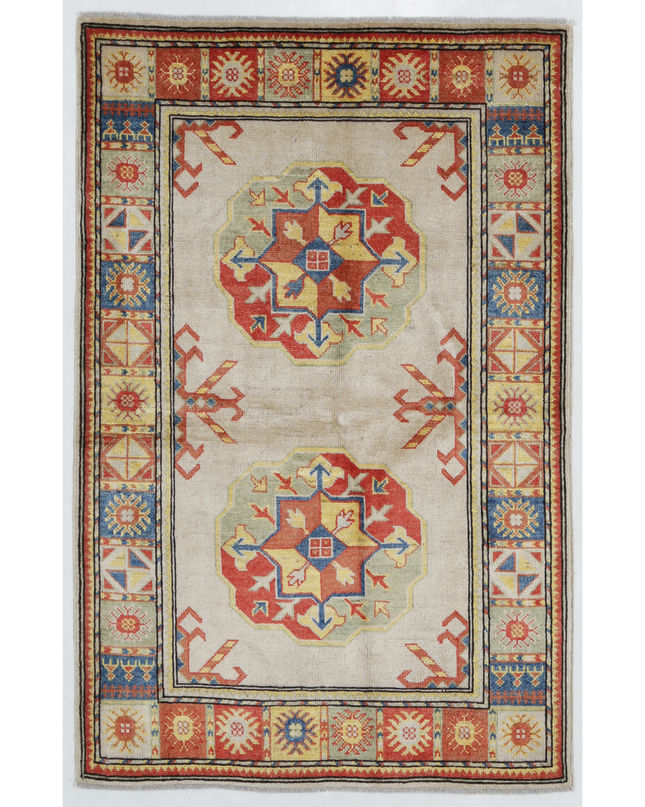 Hand Knotted Revival Wool Rug 3' 3" X 5' 0"