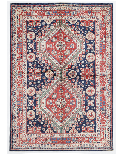 Hand Knotted Oushak Wool Rug 4' 10" X 7' 0"
