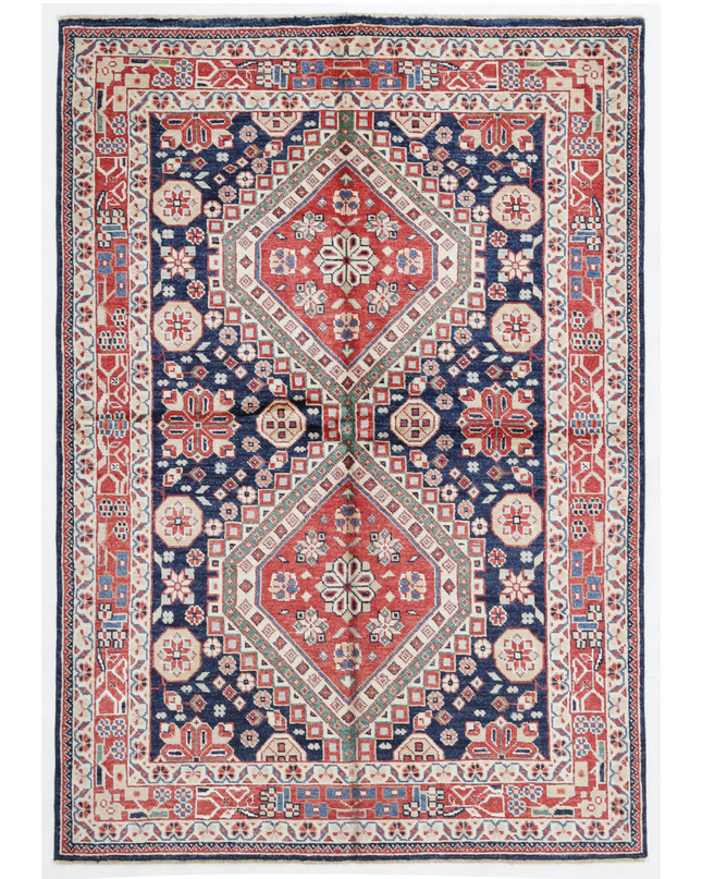 Hand Knotted Oushak Wool Rug 4' 10" X 7' 0"