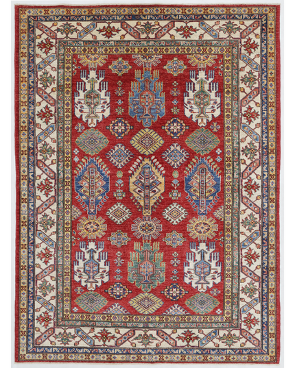 Hand Knotted Kazak Wool Rug 5' 1" X 6' 11"