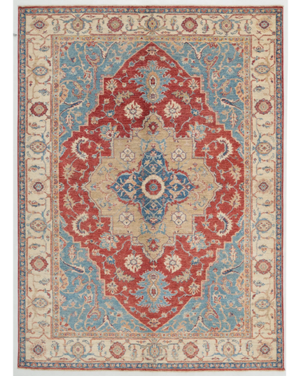 Hand Knotted Ziegler Wool Rug 5' 7" X 7' 9"