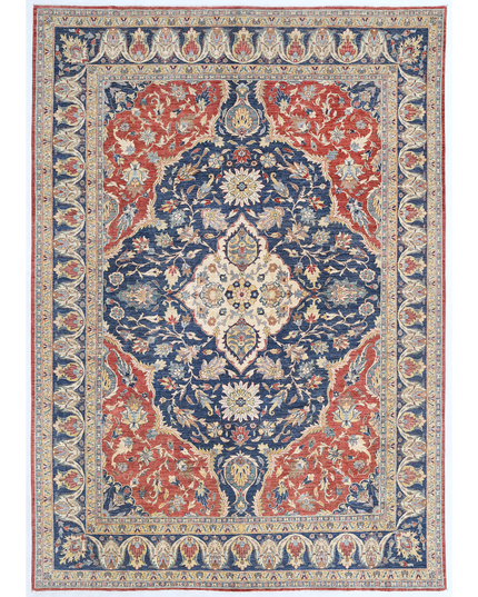 Hand Knotted Heriz Wool Rug 9' 11" X 13' 10"