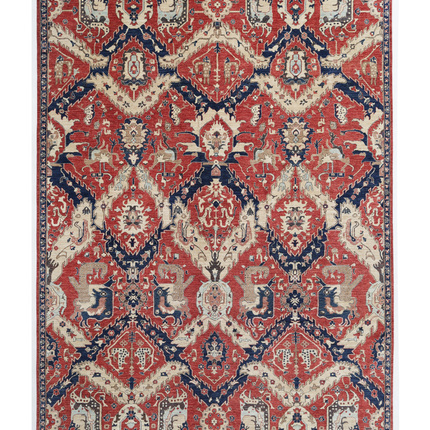 Hand Knotted Heriz Wool Rug 9' 10" X 13' 7"