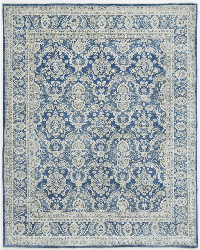 Hand Knotted Ziegler Wool Rug 7' 9" X 9' 8"