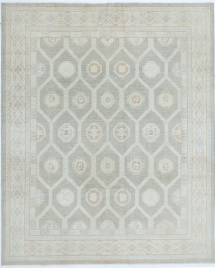 Hand Knotted Khotan Wool Rug 8' 0" X 9' 10"