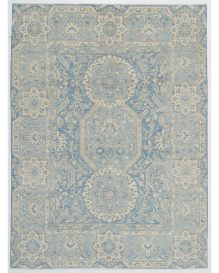 Hand Knotted Ziegler Wool Rug 5' 0" X 6' 9"