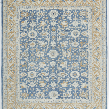 Hand Knotted Oushak Wool Rug 8' 7" X 10' 2"