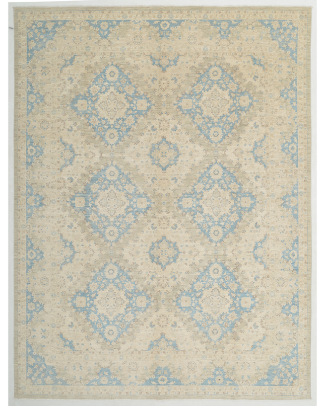 Hand Knotted Serenity Wool Rug 9' 1" X 12' 1"