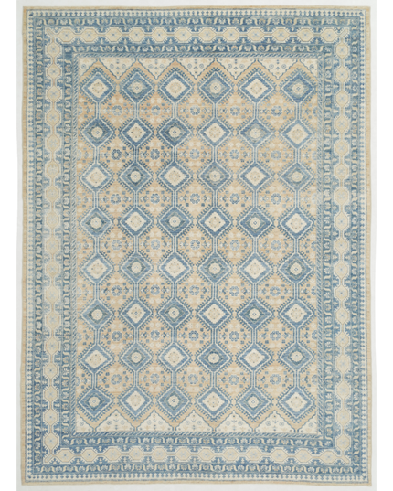 Hand Knotted Oushak Wool Rug 10' 9" X 14' 8"