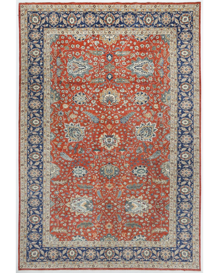 Hand Knotted Ziegler Wool Rug 11' 7" X 16' 11"