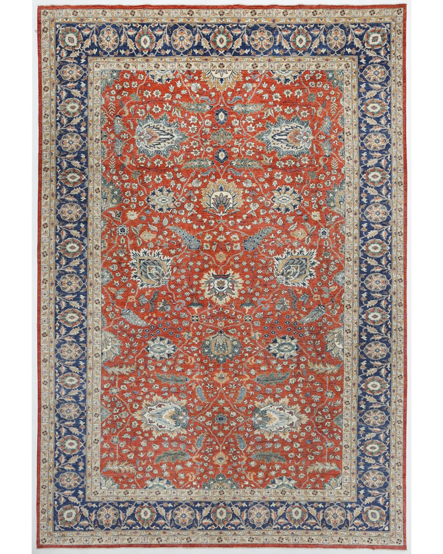 Hand Knotted Ziegler Wool Rug 11' 7" X 16' 11"