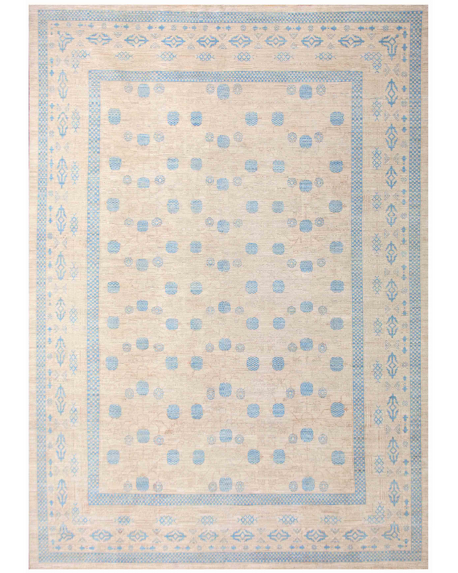 Hand Knotted Khotan Wool Rug 9' 8" X 14' 1"
