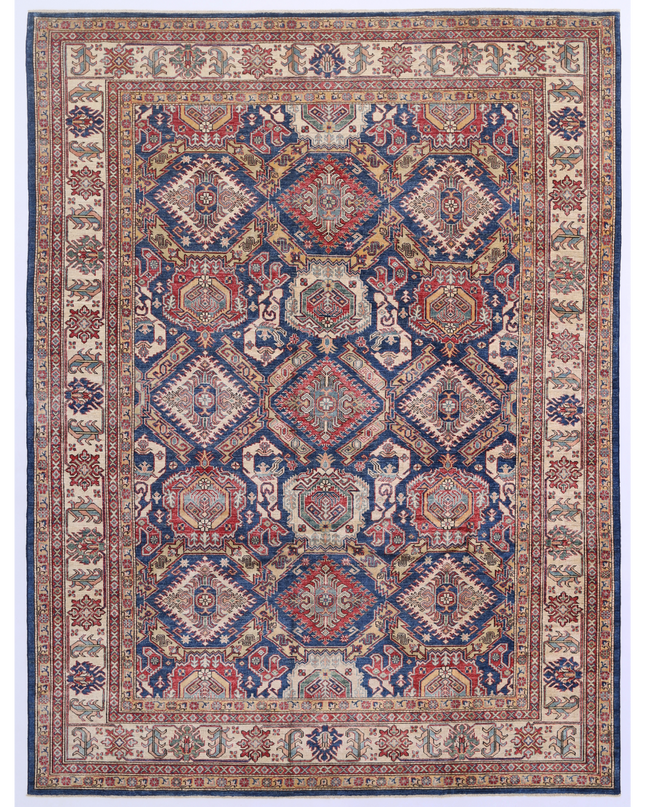 Hand Knotted Kazak Wool Rug 8' 0" X 10' 8"