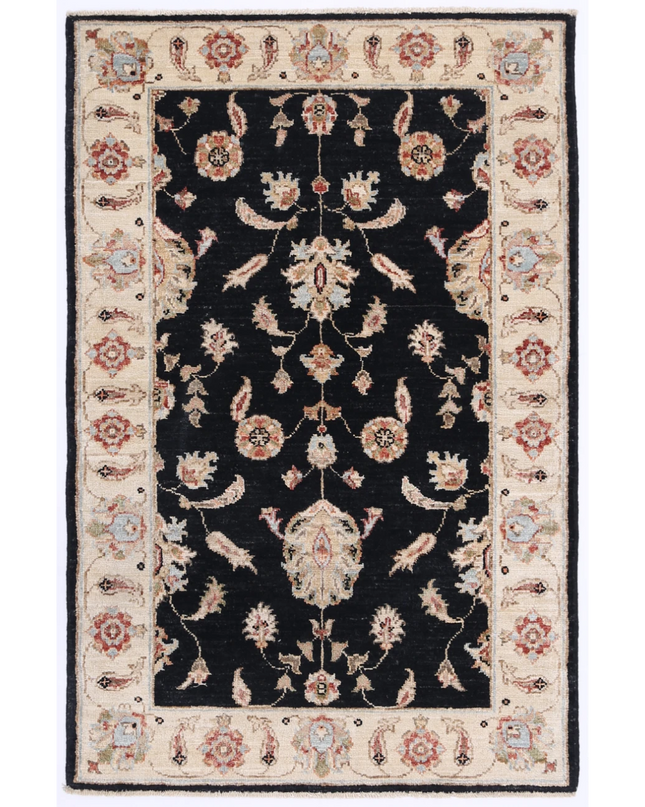 Hand Knotted Ziegler Wool Rug 2' 7" X 3' 11"
