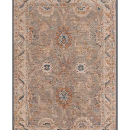 Hand Knotted Ziegler Wool Rug 4' 10" X 6' 11"