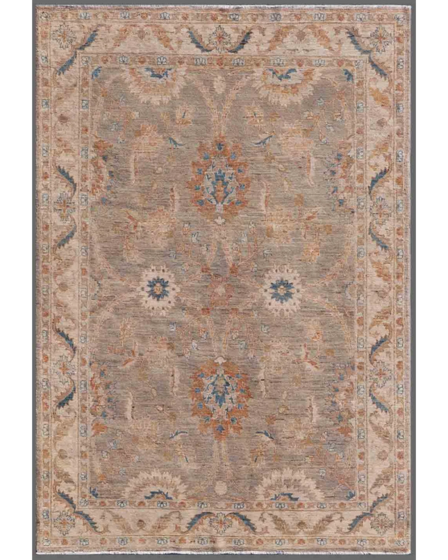 Hand Knotted Ziegler Wool Rug 4' 10" X 6' 11"
