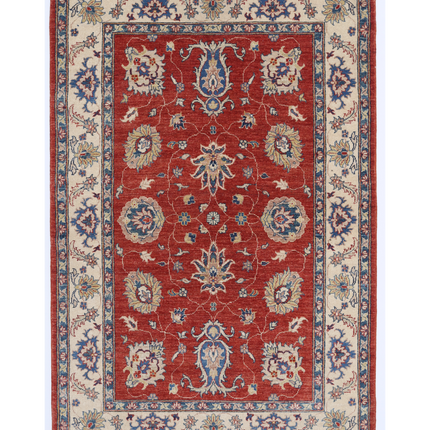 Hand Knotted Ziegler Wool Rug 3' 11" X 6' 0"