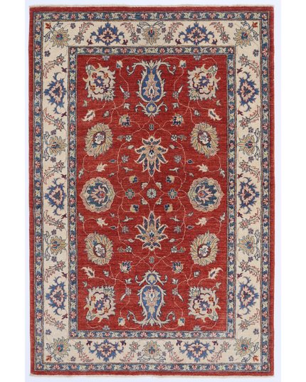 Hand Knotted Ziegler Wool Rug 3' 11" X 6' 0"