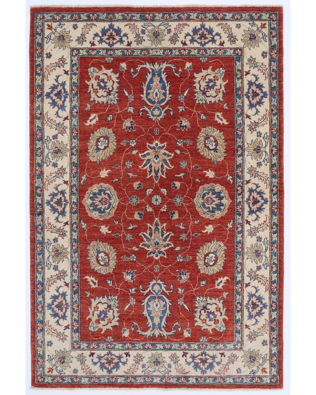 Hand Knotted Ziegler Wool Rug 3' 11" X 6' 0"