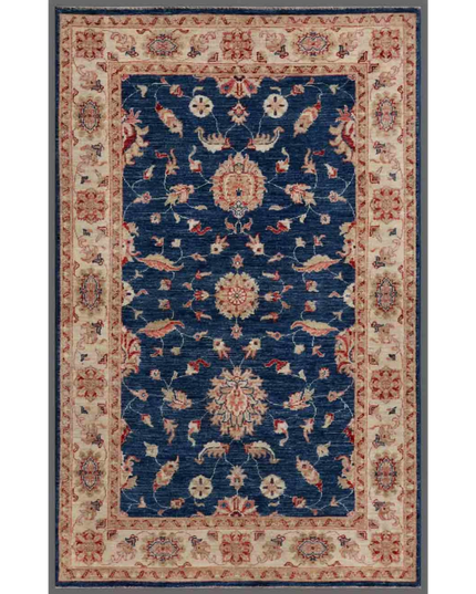 Hand Knotted Ziegler Wool Rug 3' 11" X 6' 3"