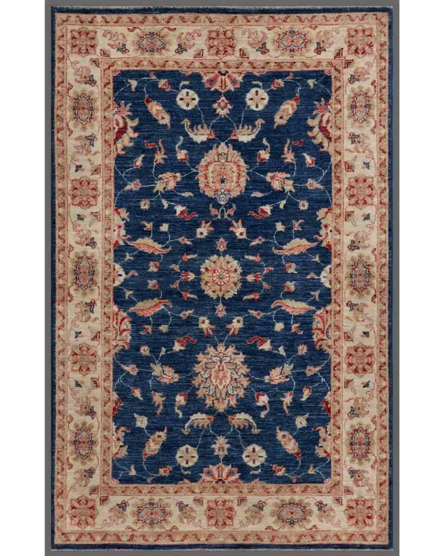 Hand Knotted Ziegler Wool Rug 3' 11" X 6' 3"