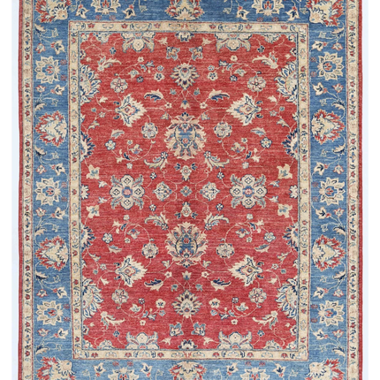 Hand Knotted Ziegler Wool Rug 4' 11" X 6' 3"