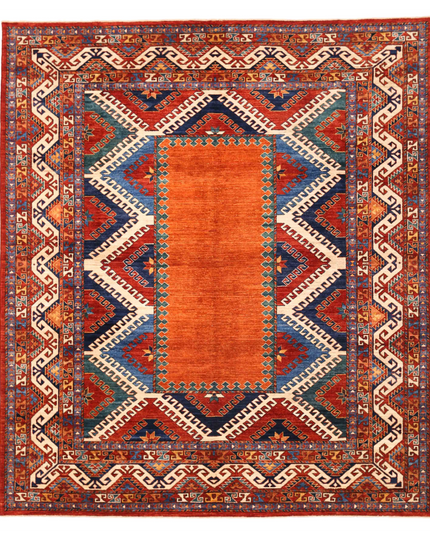 Hand Knotted Humna Wool Rug 8' 4" X 9' 10"