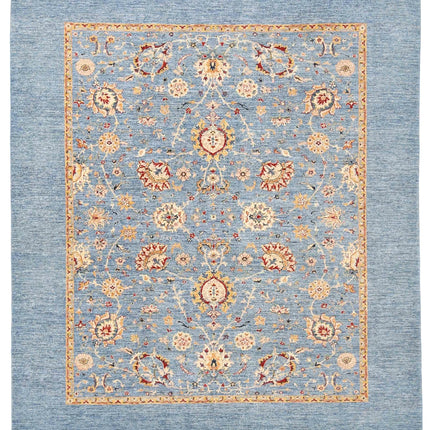 Hand Knotted Ziegler Wool Rug 8' 2" X 9' 9"