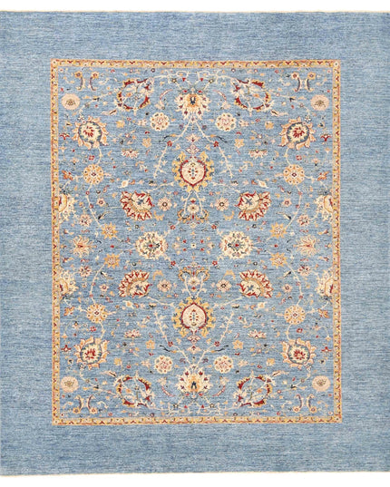 Hand Knotted Ziegler Wool Rug 8' 2" X 9' 9"