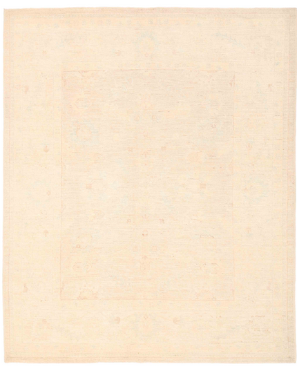 Hand Knotted Oushak Wool Rug 8' 0" X 9' 9"