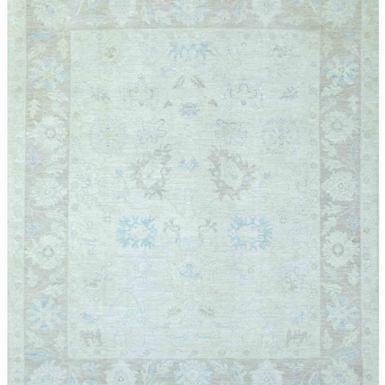 Hand Knotted Oushak Wool Rug 8' 2" X 9' 10"