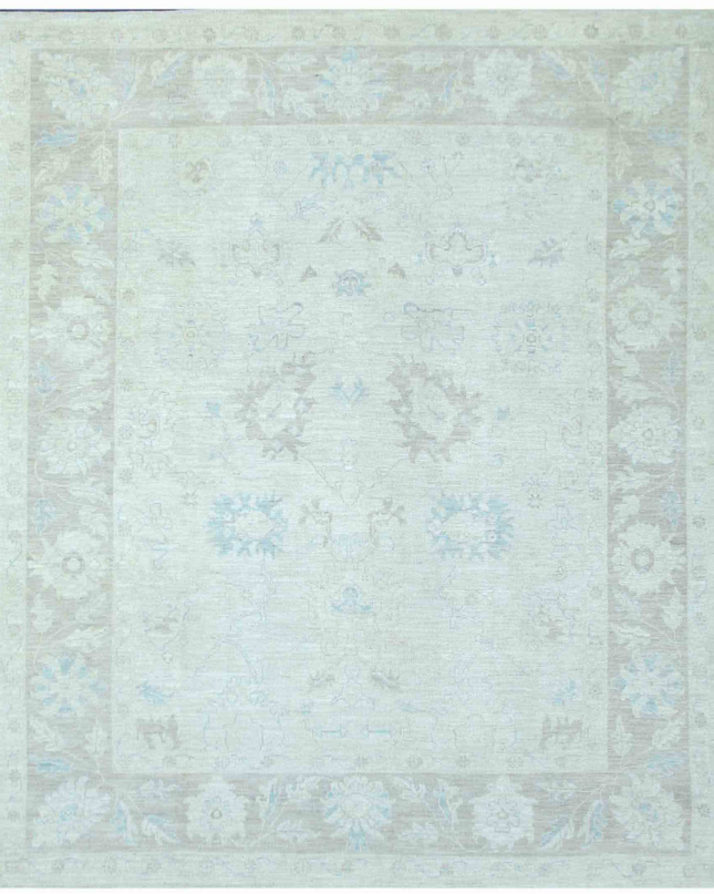 Hand Knotted Oushak Wool Rug 8' 2" X 9' 10"