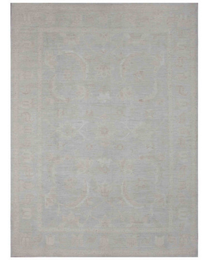 Hand Knotted Oushak Wool Rug 10' 1" X 13' 8"