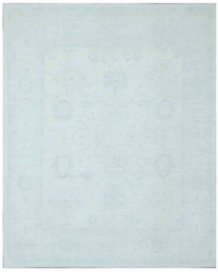 Hand Knotted Oushak Wool Rug 8' 0" X 9' 11"