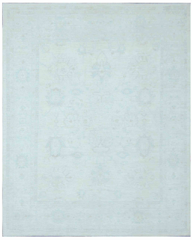 Hand Knotted Oushak Wool Rug 8' 0" X 9' 11"