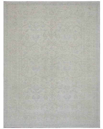 Hand Knotted Oushak Wool Rug 9' 0" X 11' 8"