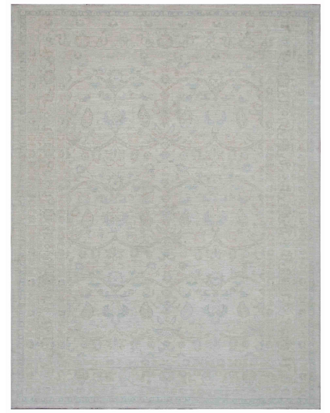 Hand Knotted Oushak Wool Rug 9' 0" X 11' 8"