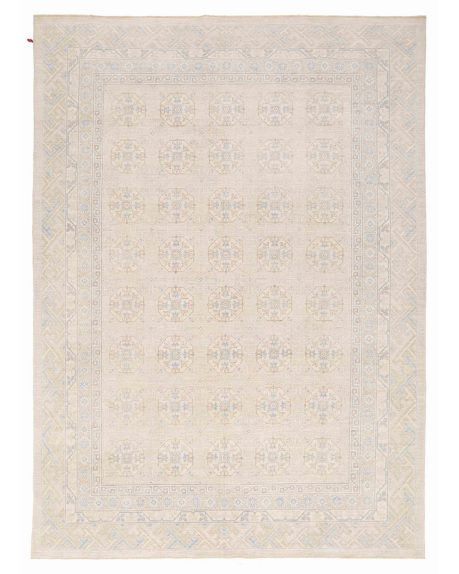 Hand Knotted Khotan Wool Rug 8' 11" X 12' 0"