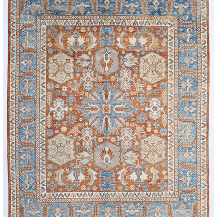 Hand Knotted Oushak Wool Rug 8' 3" X 10' 0"