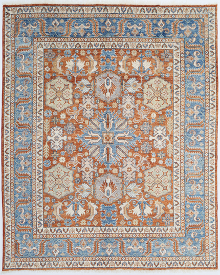 Hand Knotted Oushak Wool Rug 8' 3" X 10' 0"
