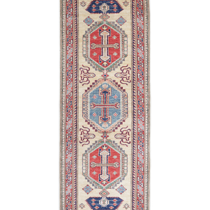 Hand Knotted Kazak Wool Rug 2' 5" X 6' 7"