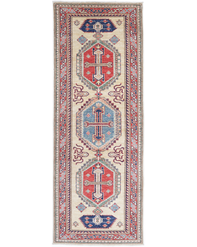 Hand Knotted Kazak Wool Rug 2' 5" X 6' 7"