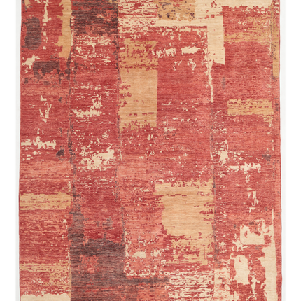 Hand Knotted Abstract Wool Rug 8' 10" X 11' 9"