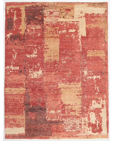 Hand Knotted Abstract Wool Rug 8' 10" X 11' 9"